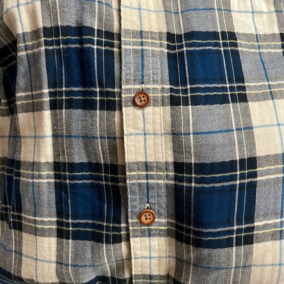 American Eagle Men’s Blue Plaid Long Sleeve Button Up Shirt XL, Slim Fit - Picture 5 of 8